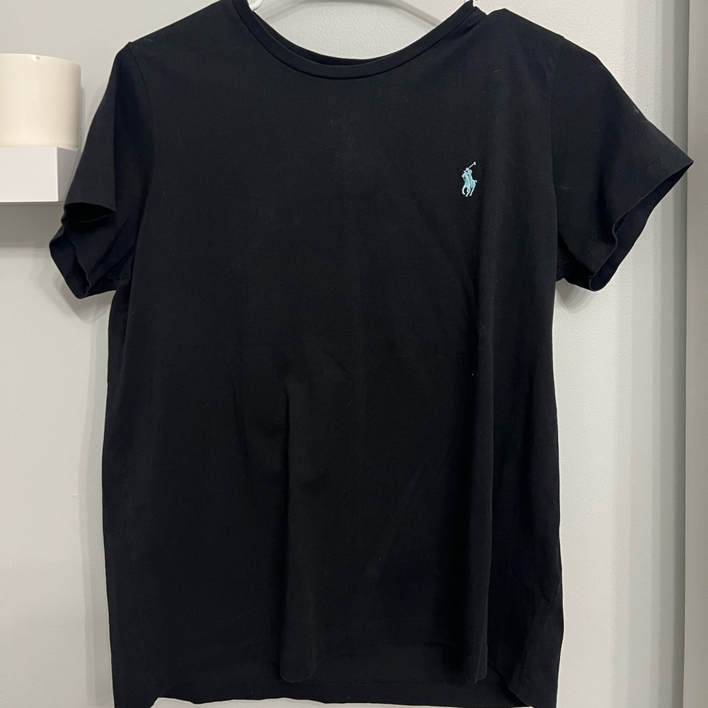 Ralph Lauren Black Tee with Logo